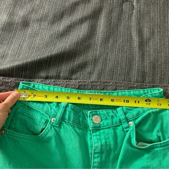 Zara Bloggers Favourite Brat Balletcore High Waisted Wide Leg Jeans Green Size 4 - Picture 13 of 16